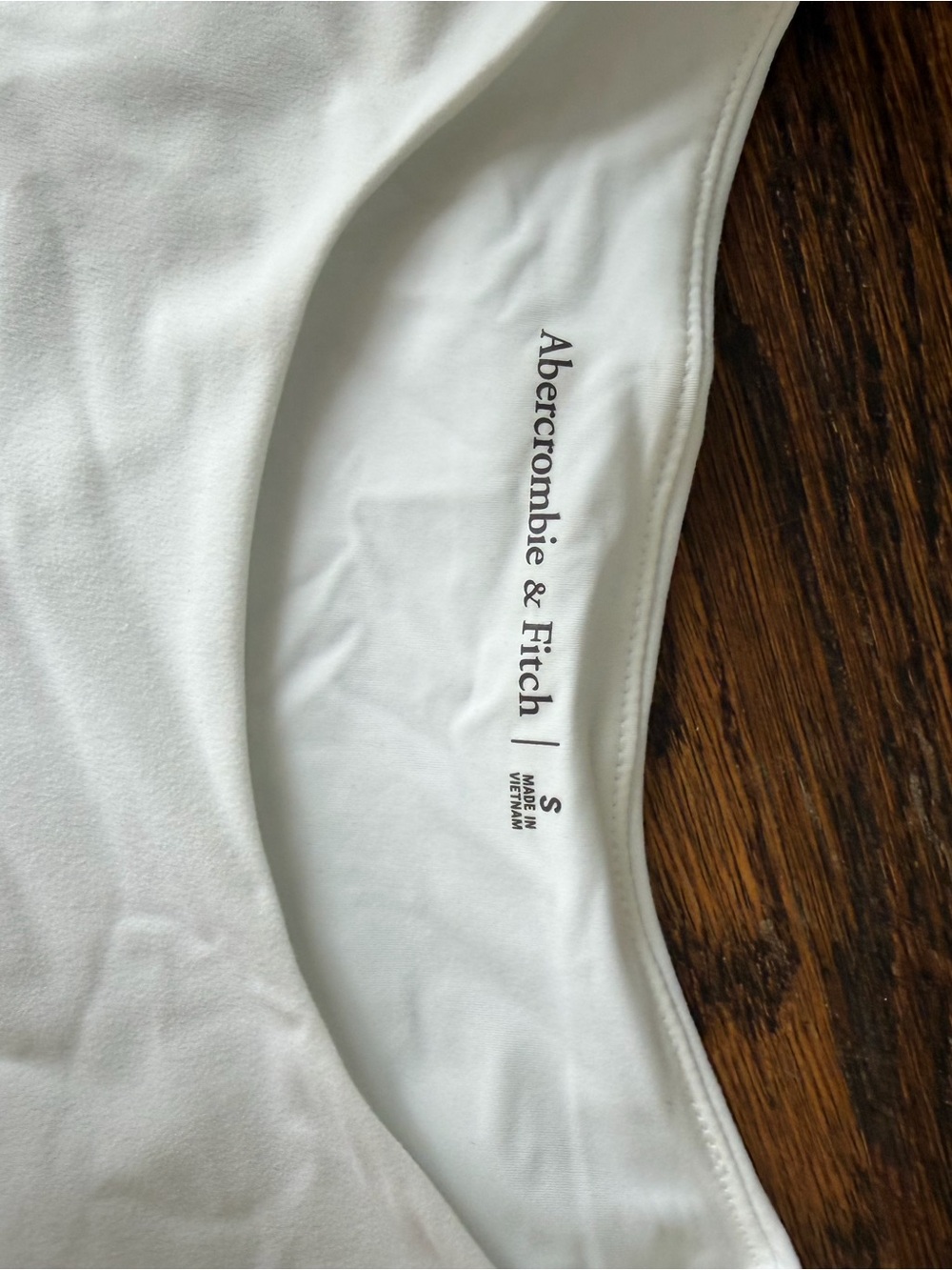 Abercrombie & Fitch White Scoop-Neck Tank